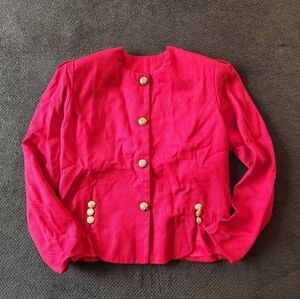 Milano New York Pretty Woman 100% Pure Wool Blazer in Red size 36